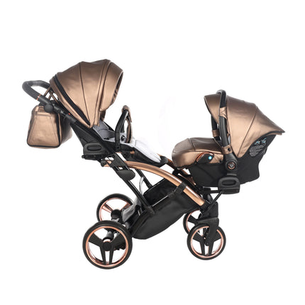 Junama Fluo Duo Slim Brown tandem double stroller