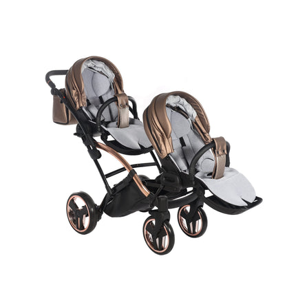 Junama Fluo Duo Slim Brown tandem double stroller