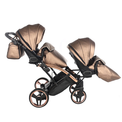 Junama Fluo Duo Slim Brown tandem double stroller
