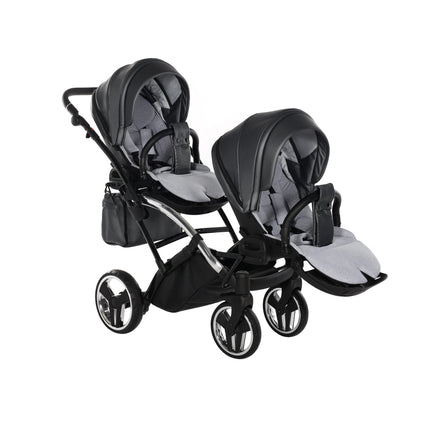 Junama Fluo Duo Slim Gray tandem double stroller