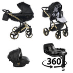 Black / 4 IN 1 (Includes Car Seat + 360° Rotating ISOFIX Base)