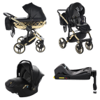 Black & Gold / 4 IN 1 (Includes Car Seat + ISOFIX Base)