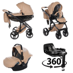 Caramel / 4 IN 1 (Includes Car Seat + 360° Rotating ISOFIX Base)