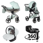 Mint / 4 IN 1 (Inkluderar babyskydd + 360° roterande ISOFIX-bas)