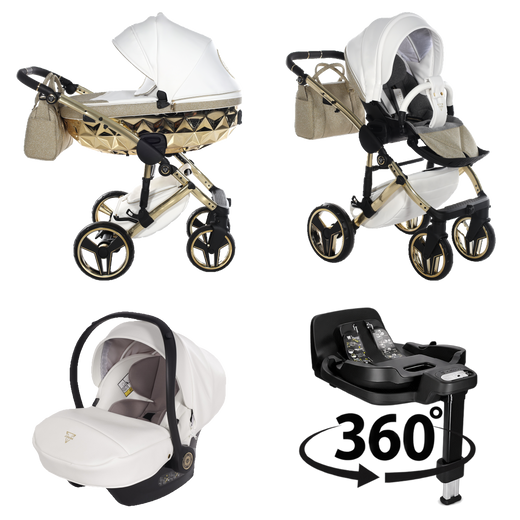 4 IN 1 (Inclui cadeira auto + base ISOFIX rotativa a 360°)