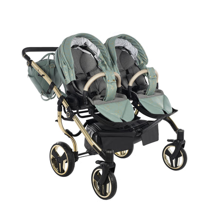 Junama Heart Duo Verde / Dourado lado a lado carrinho de bebé assento units