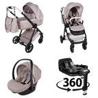 Pink / 4 IN 1 (Includes Car Seat + 360° Rotating ISOFIX Base)