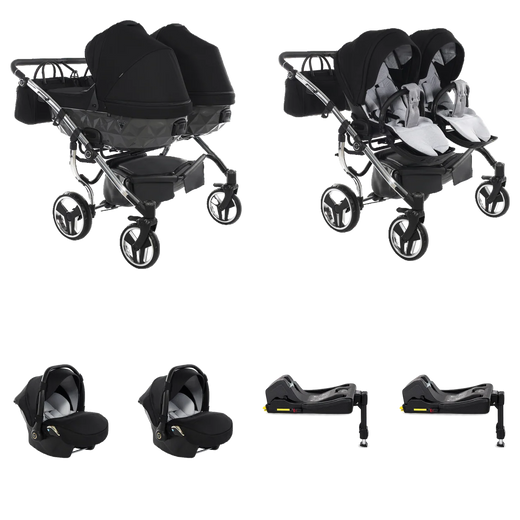 4 IN 1 (Inclusief 2 autostoelen + 2 ISOFIX-bases)