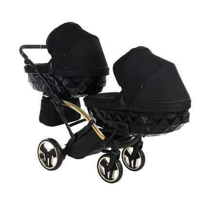 Junama S Line Duo Slim Preto, carrinho de bebé duplo tandem