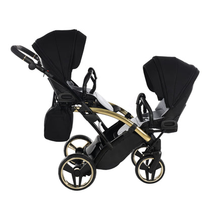 Junama S Line Duo Slim Preto, carrinho de bebé duplo tandem