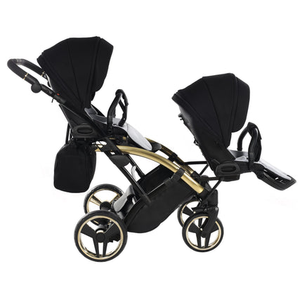 Junama S Line Duo Slim Preto, carrinho de bebé duplo tandem