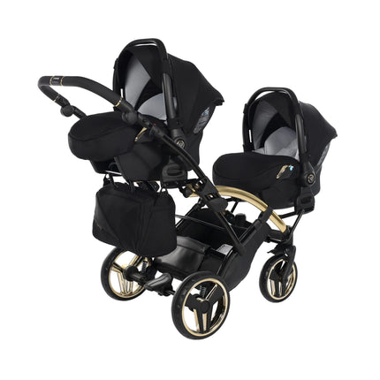 Junama S Line Duo Slim Preto, carrinho de bebé duplo tandem