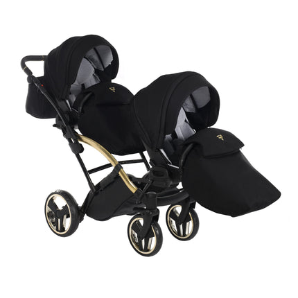 Junama S Line Duo Slim Preto, carrinho de bebé duplo tandem