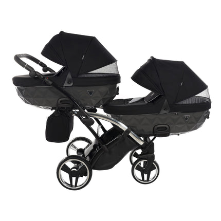 Junama S Line Duo Slim Cinzento em linha carrinho para gémeos