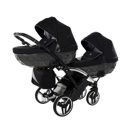 Junama S Line Duo Slim Cinzento em linha carrinho para gémeos