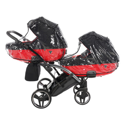 Junama S Line Duo Slim Vermelho em linha carrinho para gémeos