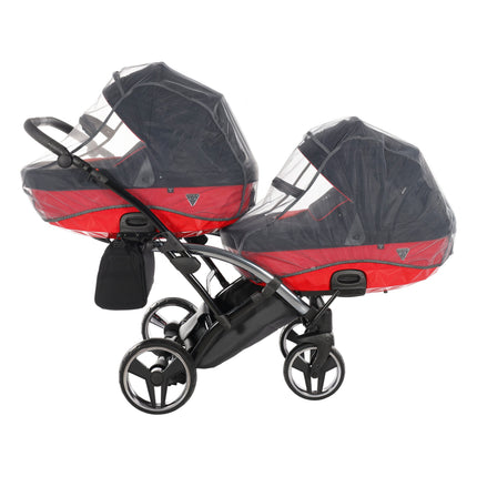 Junama S Line Duo Slim Vermelho em linha carrinho para gémeos