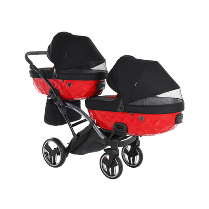 Junama S Line Duo Slim Vermelho em linha carrinho para gémeos