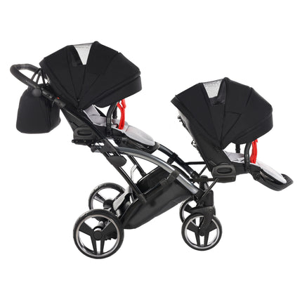 Junama S Line Duo Slim Vermelho em linha carrinho para gémeos