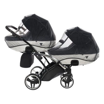 Junama S Line Duo Slim Branco, carrinho de bebé duplo tandem