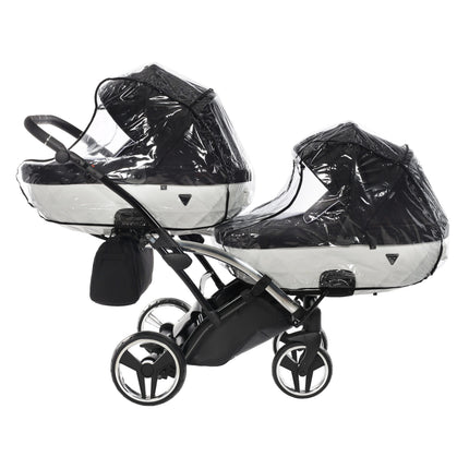 Junama S Line Duo Slim Branco, carrinho de bebé duplo tandem