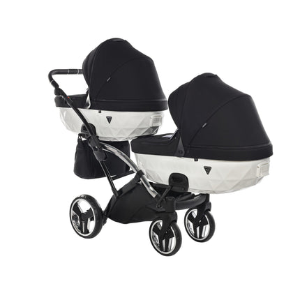 Junama S Line Duo Slim Branco, carrinho de bebé duplo tandem