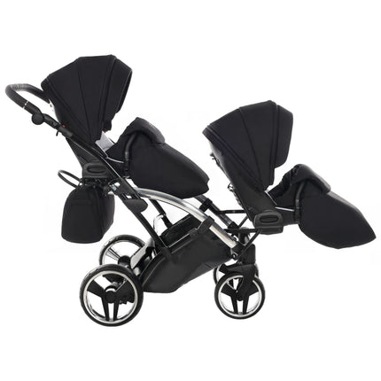 Junama S Line Duo Slim Branco, carrinho de bebé duplo tandem