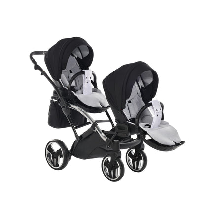 Junama S Line Duo Slim Branco, carrinho de bebé duplo tandem