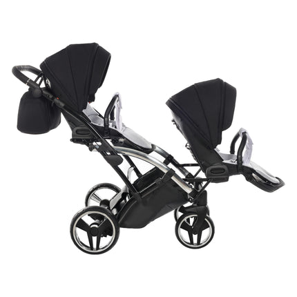 Junama S Line Duo Slim Branco, carrinho de bebé duplo tandem