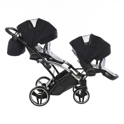 Junama S Line Duo Slim Branco, carrinho de bebé duplo tandem