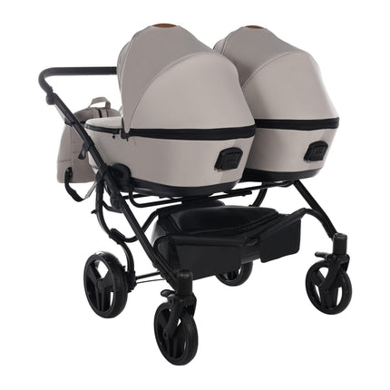 Junama Space Duo Beige side-by-side double stroller