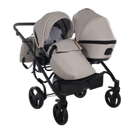 Junama Space Duo Beige side-by-side double stroller