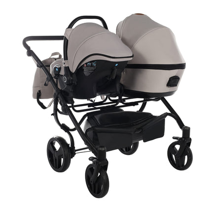 Junama Space Duo Beige side-by-side double stroller
