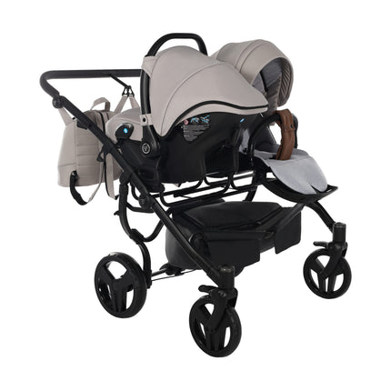 Junama Space Duo Beige side-by-side double stroller