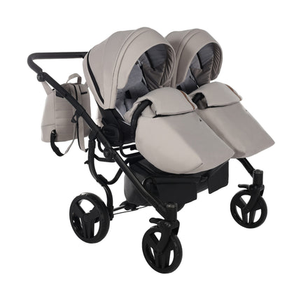 Junama Space Duo Beige side-by-side double stroller