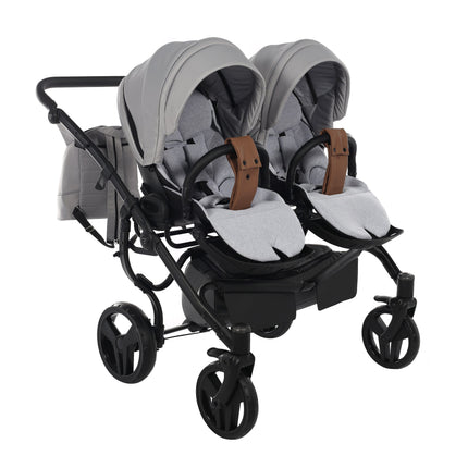 Junama Space Duo Gray side-by-side double stroller