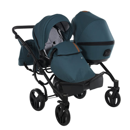 Junama Space Duo Turquoise side-by-side double stroller