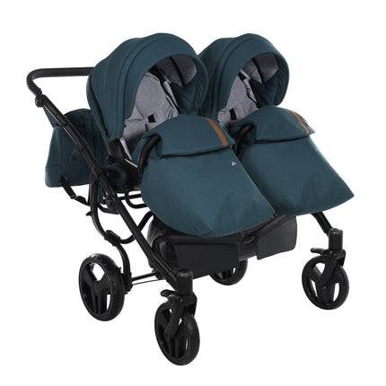 Junama Space Duo Turquoise side-by-side double stroller