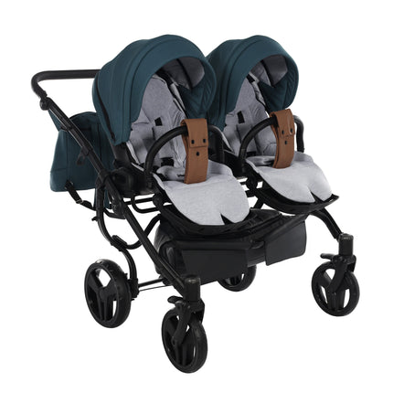 Junama Space Duo Turquoise side-by-side double stroller