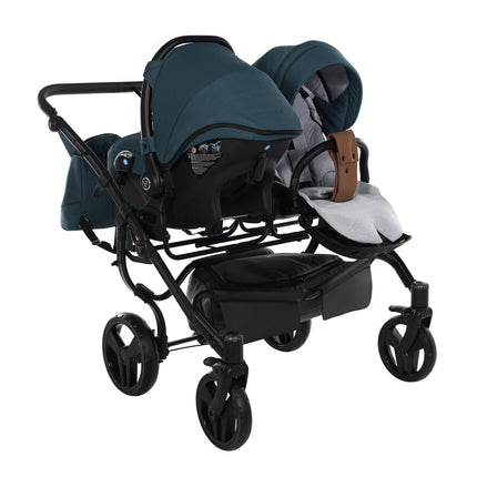 Junama Space Duo Turquoise side-by-side double stroller