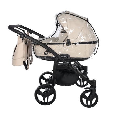 Junama Space Eco Leather Duo Beige side-by-side double stroller