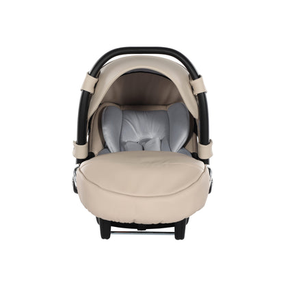 Junama Space Eco Leather Duo Slim dubbelvagn med säten på rad i färgen Beige