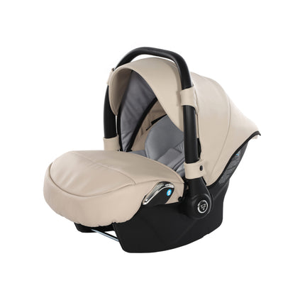 Junama Space Eco Leather Duo Slim dubbelvagn med säten på rad i färgen Beige