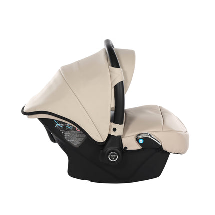 Junama Space Eco Leather Duo Slim dubbelvagn med säten på rad i färgen Beige
