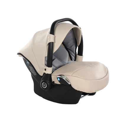 Junama Space Eco Leather Duo Slim dubbelvagn med säten på rad i färgen Beige