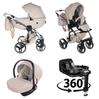 Beige / 4 IN 1 (Includes Car Seat + 360° Rotating ISOFIX Base)
