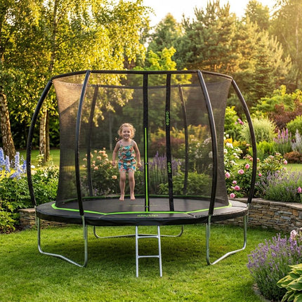 Espiro Sky Up 305 cm Grün/Schwarz, Trampolin im Freien